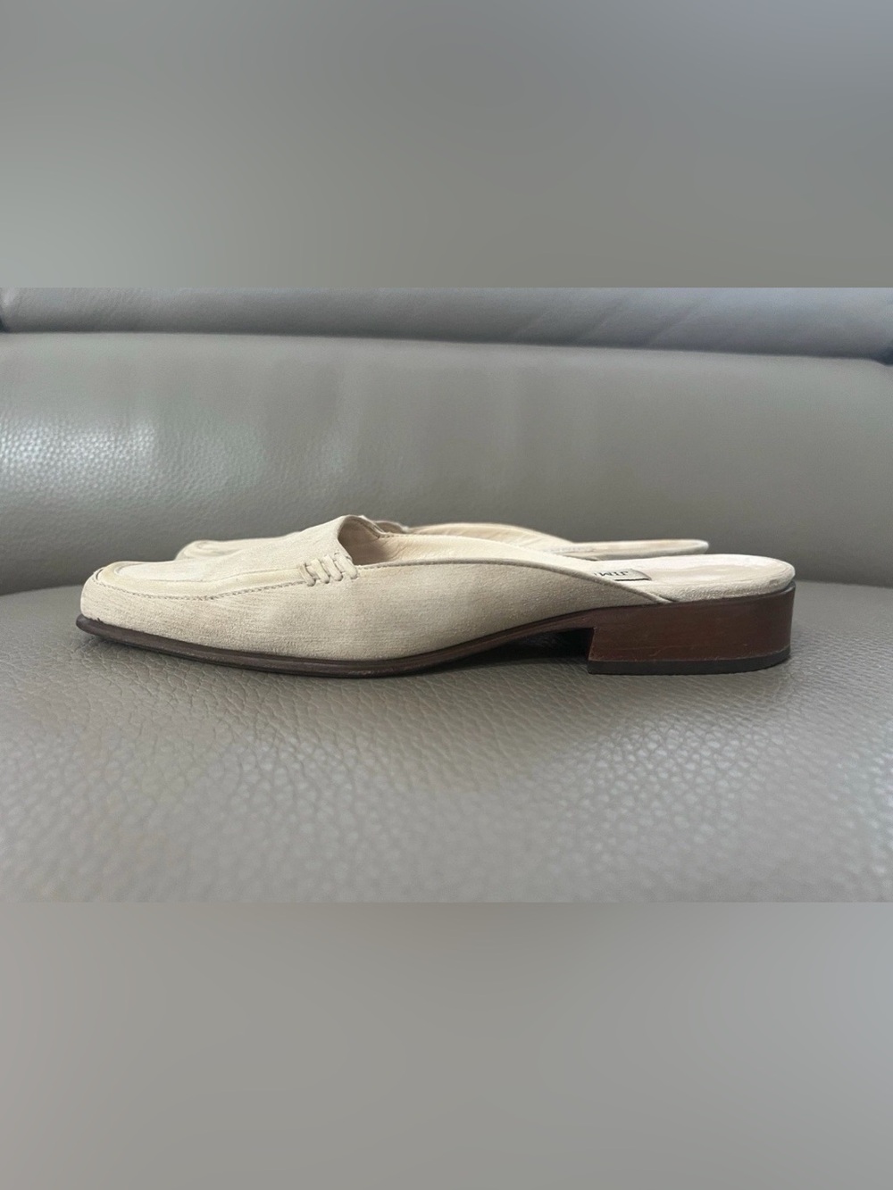 Jimmy Choo women’s Cream Suede Slip-On Loafers - Picture 3 of 8